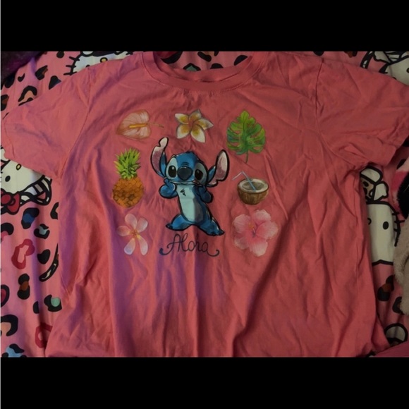 Stitch pink crop top - Picture 1 of 2
